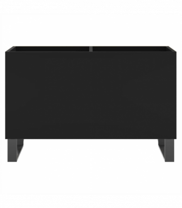 vidaXL Record Cabinet Black 74.5x38x48 cm Engineered Wood