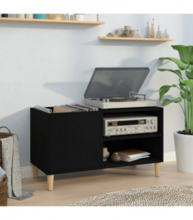 vidaXL Record Cabinet Black 84.5x38x48 cm Engineered Wood