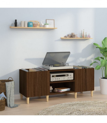 vidaXL Record Cabinet Brown Oak 121x38x48 cm Engineered Wood
