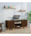 vidaXL Record Cabinet Brown Oak 121x38x48 cm Engineered Wood