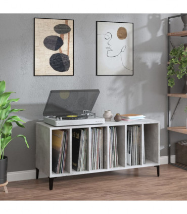 vidaXL Record Cabinet Concrete Grey 100x38x48 cm Engineered Wood