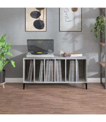 vidaXL Record Cabinet Concrete Grey 100x38x48 cm Engineered Wood