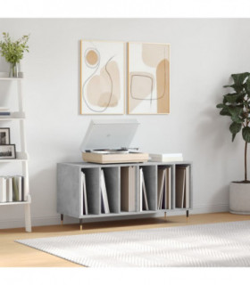 vidaXL Record Cabinet Concrete Grey 100x38x48 cm Engineered Wood
