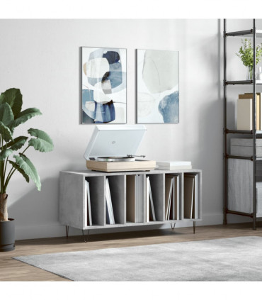 vidaXL Record Cabinet Concrete Grey 100x38x48 cm Engineered Wood