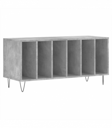 vidaXL Record Cabinet Concrete Grey 100x38x48 cm Engineered Wood