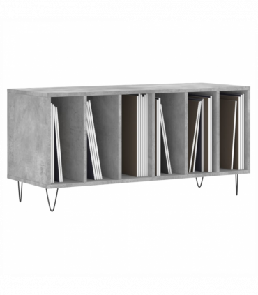 vidaXL Record Cabinet Concrete Grey 100x38x48 cm Engineered Wood