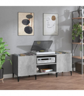 vidaXL Record Cabinet Concrete Grey 121x38x48 cm Engineered Wood