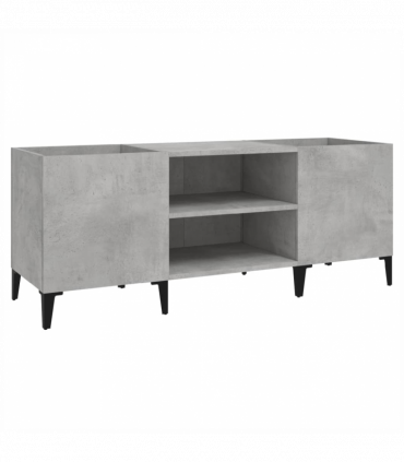 vidaXL Record Cabinet Concrete Grey 121x38x48 cm Engineered Wood