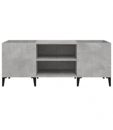 vidaXL Record Cabinet Concrete Grey 121x38x48 cm Engineered Wood