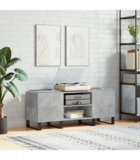 vidaXL Record Cabinet Concrete Grey 121x38x48 cm Engineered Wood