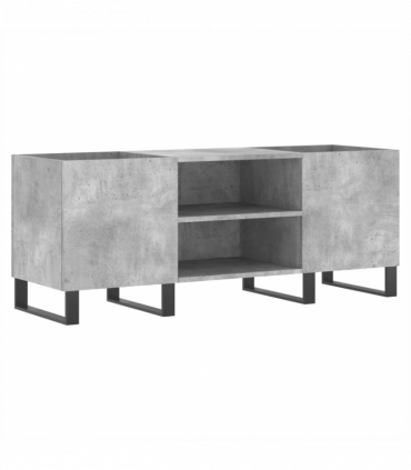 vidaXL Record Cabinet Concrete Grey 121x38x48 cm Engineered Wood
