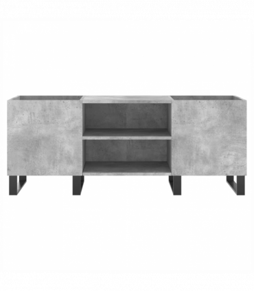 vidaXL Record Cabinet Concrete Grey 121x38x48 cm Engineered Wood