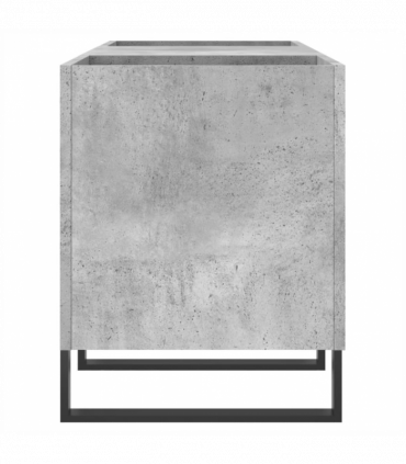 vidaXL Record Cabinet Concrete Grey 121x38x48 cm Engineered Wood
