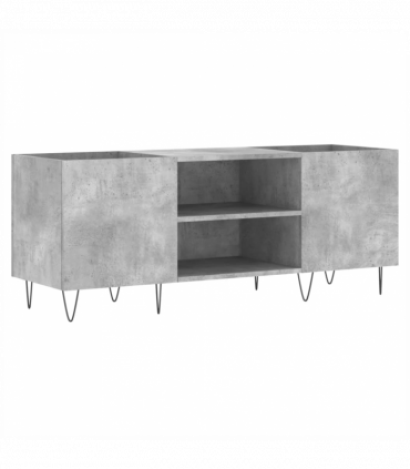 vidaXL Record Cabinet Concrete Grey 121x38x48 cm Engineered Wood