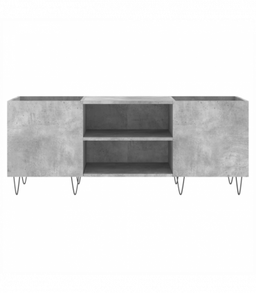 vidaXL Record Cabinet Concrete Grey 121x38x48 cm Engineered Wood