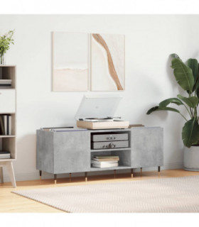 vidaXL Record Cabinet Concrete Grey 121x38x48 cm Engineered Wood