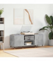vidaXL Record Cabinet Concrete Grey 121x38x48 cm Engineered Wood