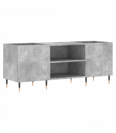 vidaXL Record Cabinet Concrete Grey 121x38x48 cm Engineered Wood