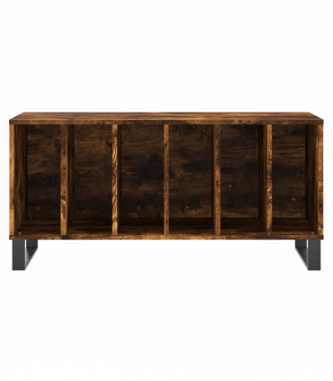 vidaXL Record Cabinet Smoked Oak 100x38x48 cm Engineered Wood