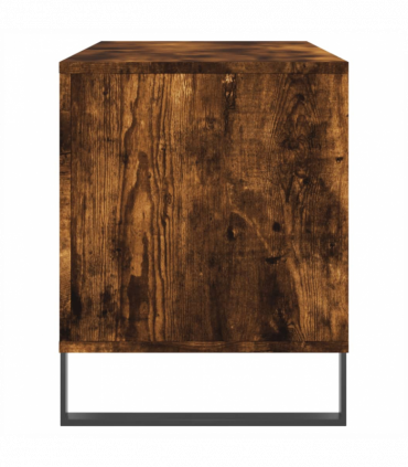 vidaXL Record Cabinet Smoked Oak 100x38x48 cm Engineered Wood