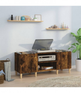 vidaXL Record Cabinet Smoked Oak 121x38x48 cm Engineered Wood