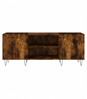 vidaXL Record Cabinet Smoked Oak 121x38x48 cm Engineered Wood