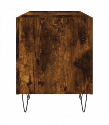 vidaXL Record Cabinet Smoked Oak 121x38x48 cm Engineered Wood