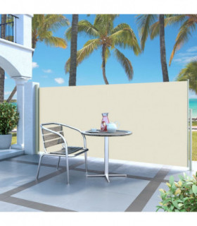 vidaXL Retractable Side Awning 120 x 300 cm Cream
