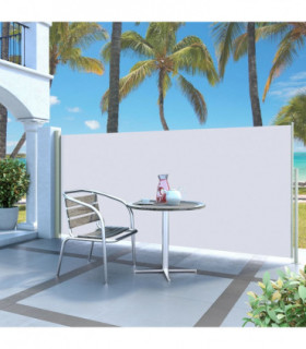 vidaXL Retractable Side Awning 140 x 300 cm Cream