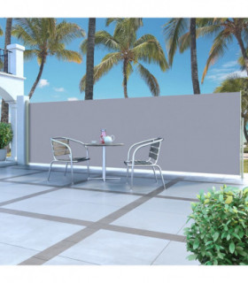 vidaXL Retractable Side Awning 160 x 500 cm Grey