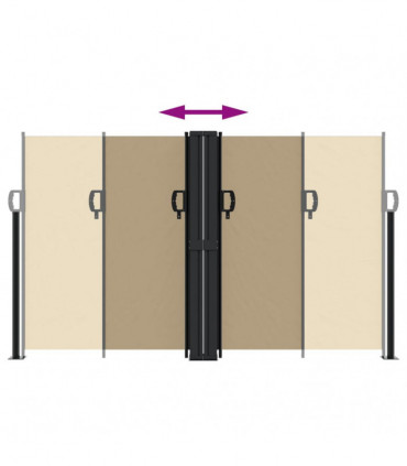 vidaXL Retractable Side Awning Beige 140x1000 cm