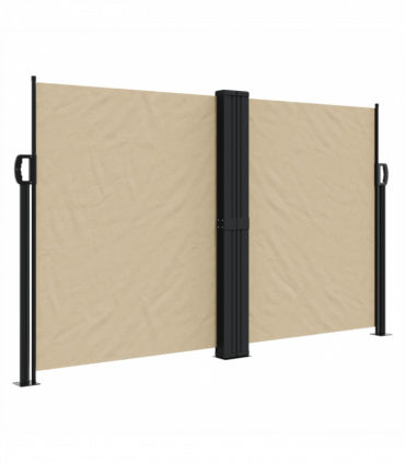 vidaXL Retractable Side Awning Beige 140x1200 cm