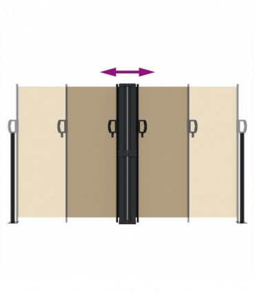 vidaXL Retractable Side Awning Beige 140x1200 cm