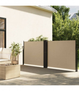 vidaXL Retractable Side Awning Beige 140x600 cm