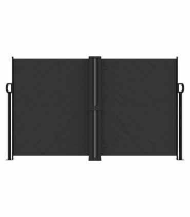 vidaXL Retractable Side Awning Black 140x600 cm