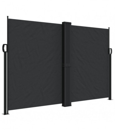 vidaXL Retractable Side Awning Black 160x1000 cm