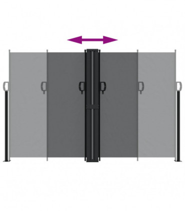 vidaXL Retractable Side Awning Black 160x1000 cm