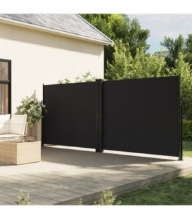 vidaXL Retractable Side Awning Black 160x1200 cm