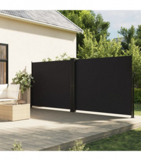 vidaXL Retractable Side Awning Black 160x600 cm