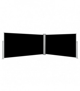 vidaXL Retractable Side Awning Black 160x600 cm