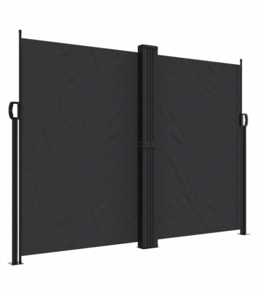 vidaXL Retractable Side Awning Black 180x600 cm