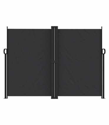 vidaXL Retractable Side Awning Black 180x600 cm