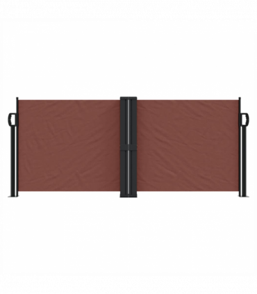 vidaXL Retractable Side Awning Brown 100x1000 cm