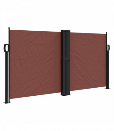 vidaXL Retractable Side Awning Brown 120x1000 cm