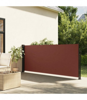vidaXL Retractable Side Awning Brown 120x300 cm