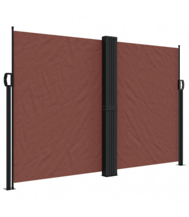 vidaXL Retractable Side Awning Brown 160x1200 cm