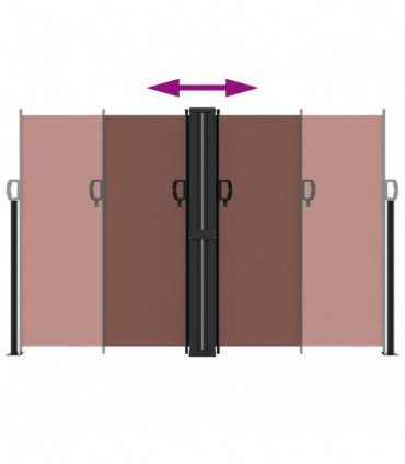 vidaXL Retractable Side Awning Brown 160x1200 cm