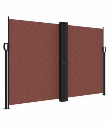 vidaXL Retractable Side Awning Brown 160x600 cm