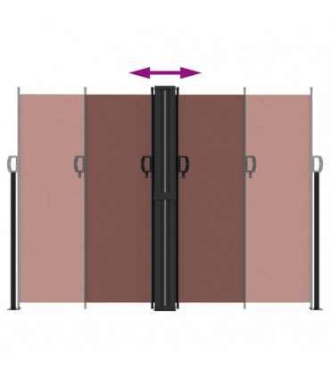 vidaXL Retractable Side Awning Brown 180x1200 cm
