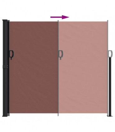 vidaXL Retractable Side Awning Brown 180x300 cm